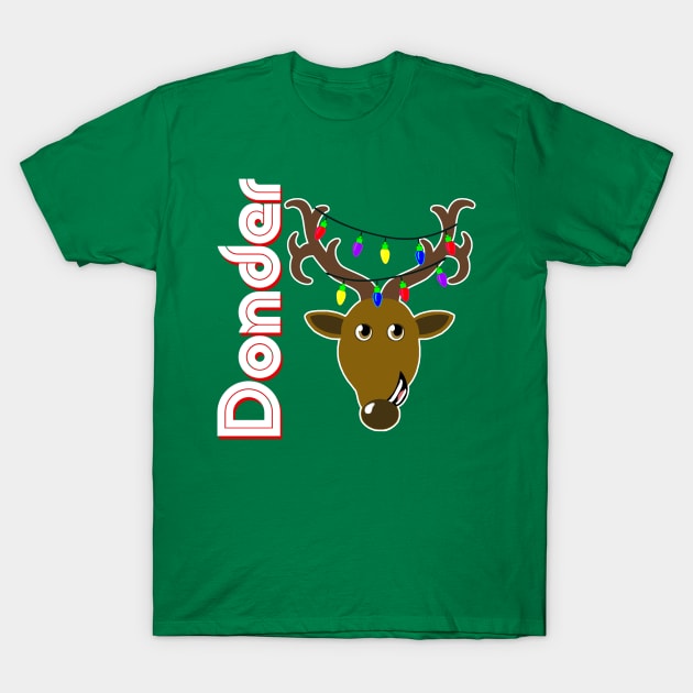 Family Christmas Photo "Donder" Design T-Shirt by TonTomDesignz